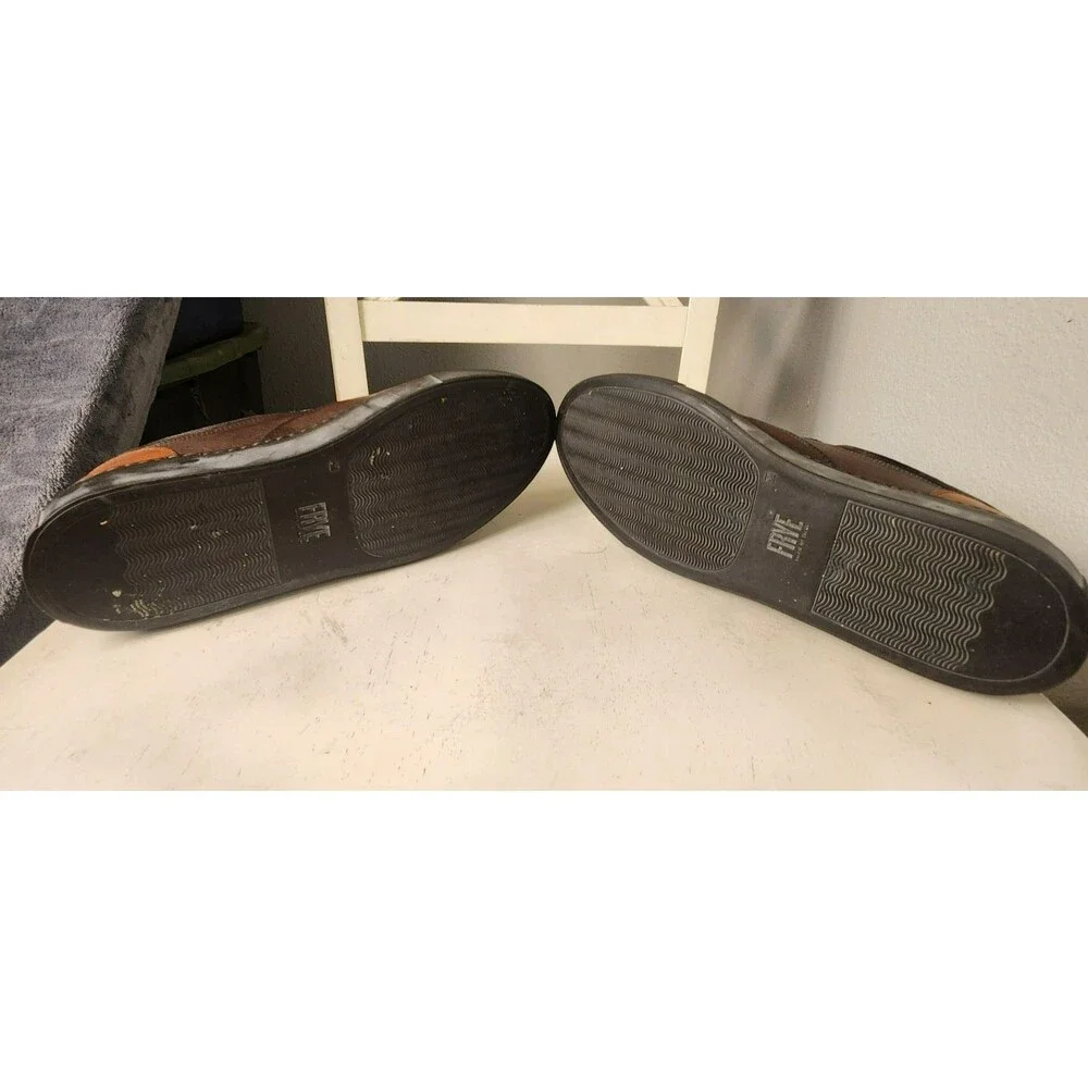 Frye Owen Gore Mens Shoes 8.5 M Charcoal Grey‎ Leather Slip On Made In Italy 8.5